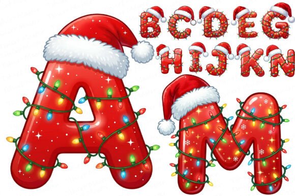 Christmas Lights Alphabet Letters PNG Bu: A Creative Resource for Holiday Projects