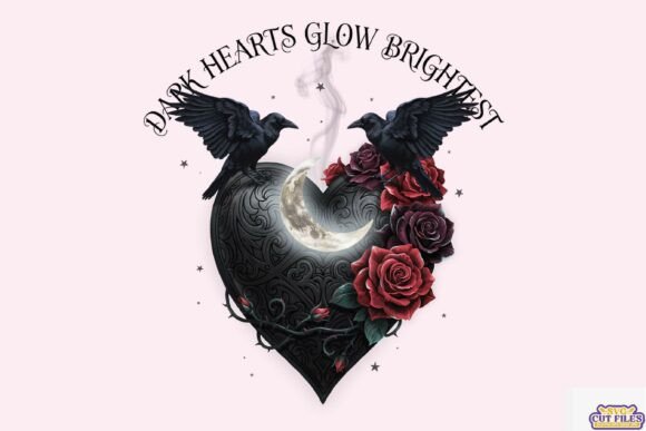 Dark Hearts Glow Brightest Png Halloween: A Spooky Design for All Seasons