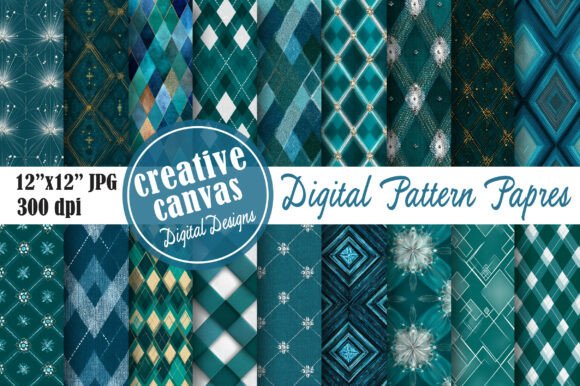 Elegant Diamond Plaid Digital Paper for Creative Designers