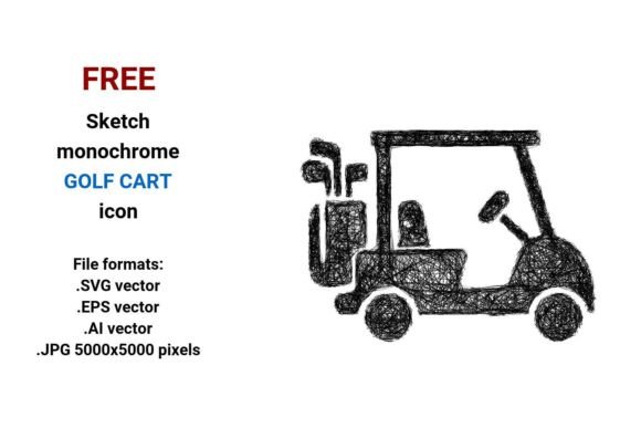 FREE Sketch Golf Cart Icon and Vector Files for Designers