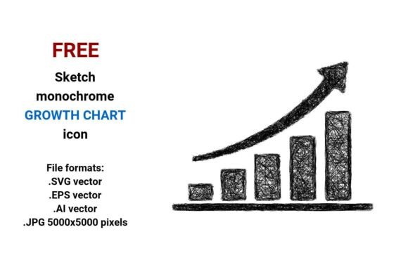 Free Sketch Growth Chart Icon