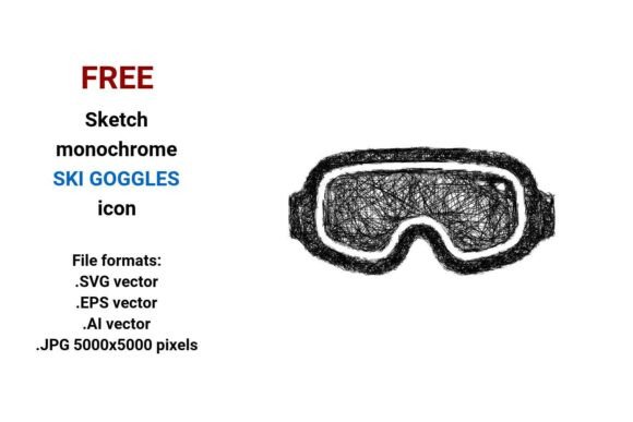 FREE Sketch Ski Goggles Icon: A Versatile Tool for Designers and Creators