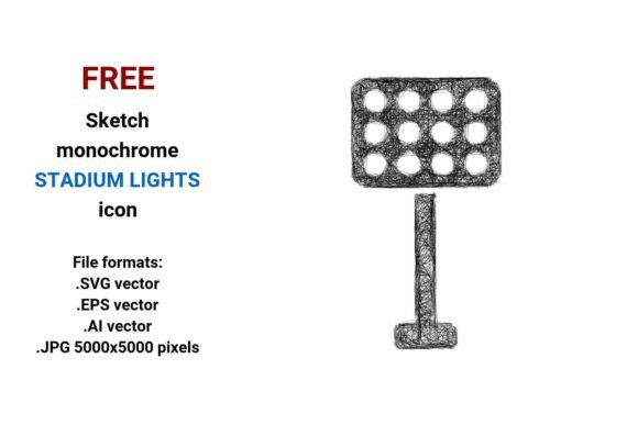 Free Sketch Stadium Lights Icon