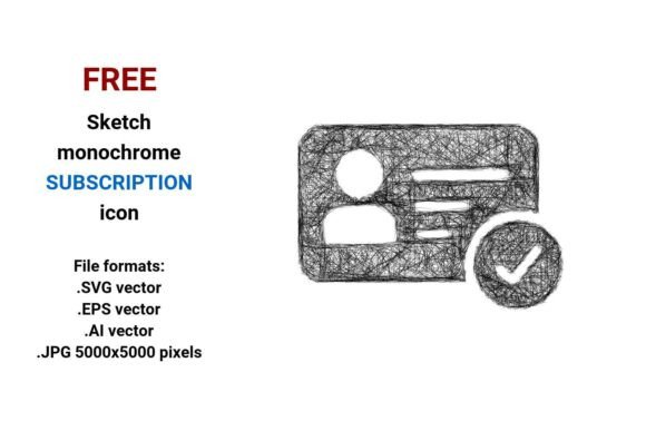 Free Sketch Subscription Icon