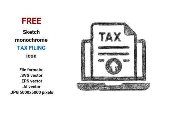 Free Sketch Tax Filing Icon
