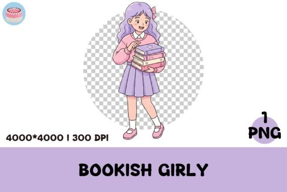 Girl Carrying Books Clipart PNG: A Versatile Visual Asset for Educators, Designers, and Book-Loving Creators
