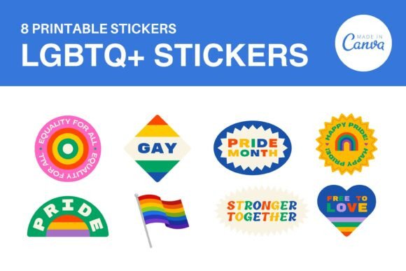 LGBTQ Printable Stickers: Flexible, Inclusive Design Tools for Everyone