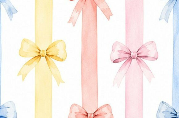 Pastel Watercolor Ribbon Bow Seamless Pa: Where Whimsy Meets Workflow
