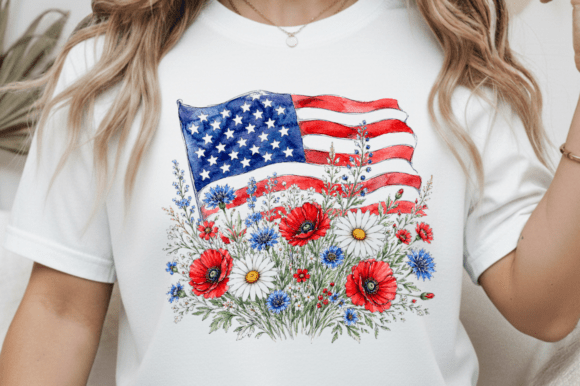 Patriotic American Flag Floral Design