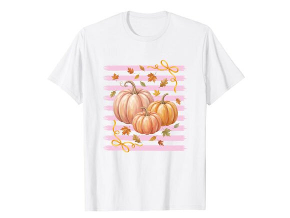Pink Pumpkin Autumn Fall T-Shirt