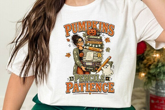 Pumpkins Pencils and Patience PNG