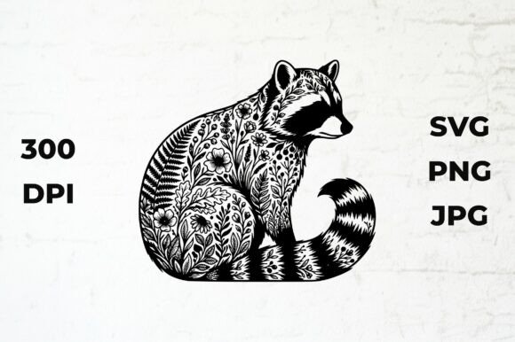 Raccoon Silhouette Vector Illustration: A Versatile Design for Creative Projects