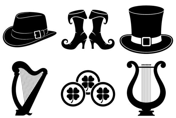 St. Patrick’s Day Silhouette Vector Set