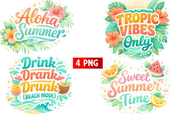 Summer Quote PNG Bundle