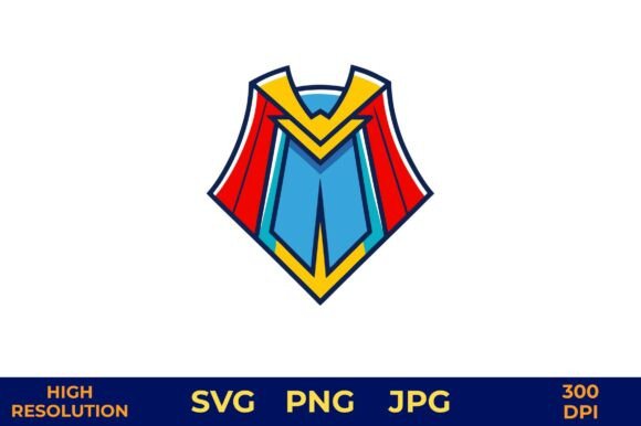 Superhero Cape Vector in Bold Colors: A Versatile Design for Creativity and Print
