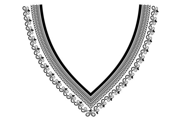 Traditional Panjabi Neckline SVG: A Versatile Design for Ethnic Fashion