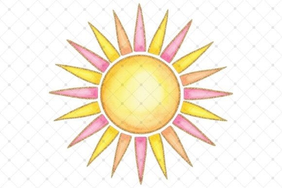 Vibrant Hand-Drawn Sun Illustration