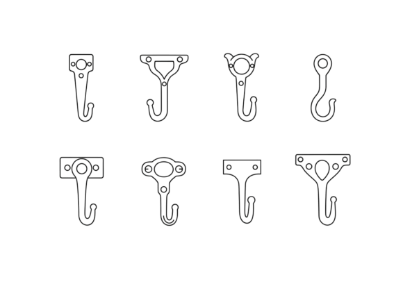 Vintage Style Hook Designs Clipart SVG: A Versatile Digital Asset for Crafters and Small-Business Makers