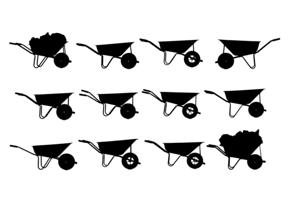 Wheelbarrow Silhouette SVG Bundle: A Creative Solution for DIY Enthusiasts