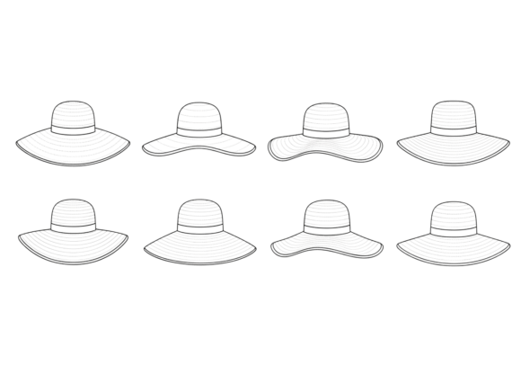 Wide Brim Sun Hat Clipart Line Art: A Creative Resource for Designers and Crafters